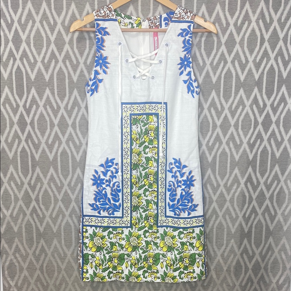 Tracy Reese Floral Sleeveless White Dress Size: XS